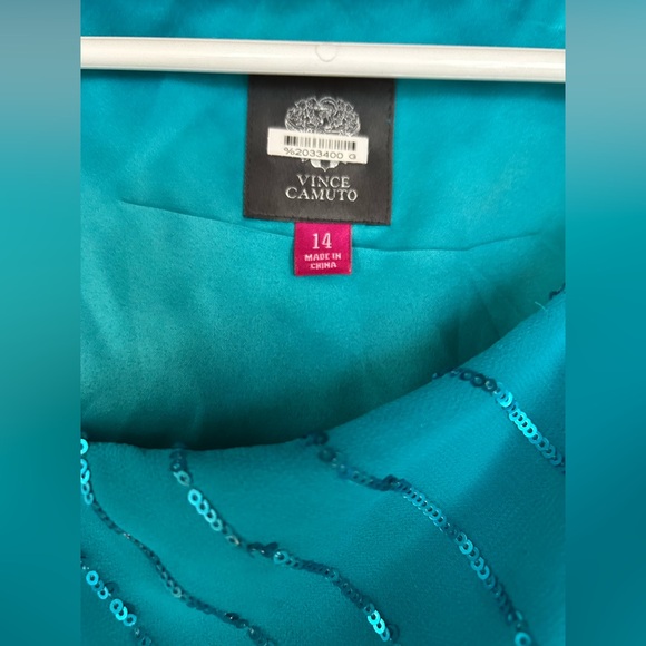 Vince Camuto Blue Caribbean Dress 14 - Picture 6 of 9